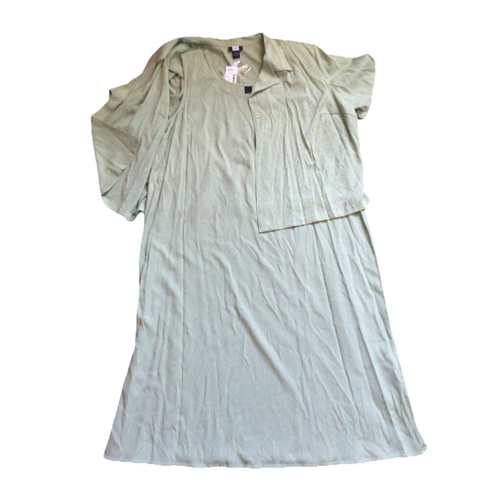 Studio 1940 Blouse Dress Set Soft Green Sz 30/32 Plus